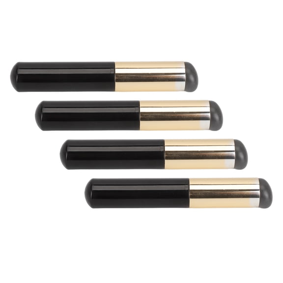 BIMZUC 4 Pieces Round Head Silicone Concealer Makeup Brush and Mini Lip Balm Applicator Set with Storage Boxes, Portable Reusable Cosmetics Tool for Home Office Travel (4.72 inches / 12 cm)