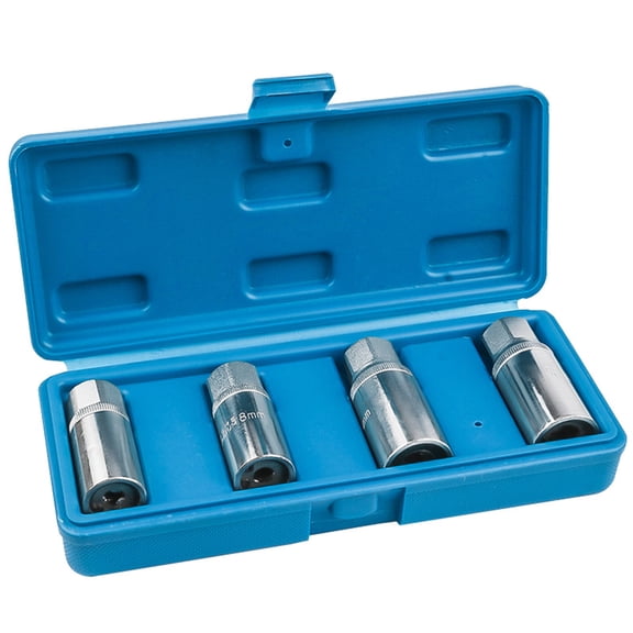 BIMZUC 4 Pieces Stud Extractor Set Broken Stud Removal Socket Metric Remover Tool 12.5mm Square Drive Sturdy Portable Nut Remover Stud Puller Sockets 6/8/10/12mm[cite: 1]
