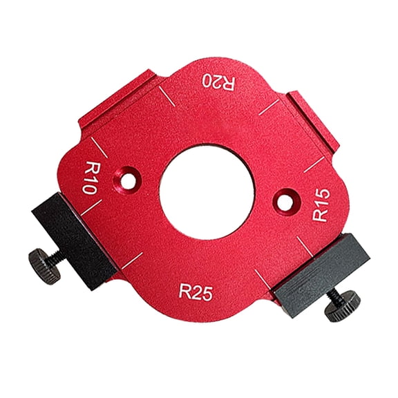 BIMZUC 4-in-1 Radius Jig Router Template R10 R15 R20 R25 Multifunctional Aluminum Alloy Corner Routing Tool Template for Woodworking, 7.48 inches / 19 cm Length