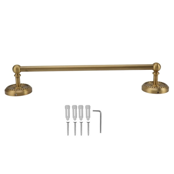 BIMZUC 41 cm All‑Copper European Style Wall‑Mounted Towel Rack – Single‑Pole, Antique Finish, Space‑Saving Bathroom Hook