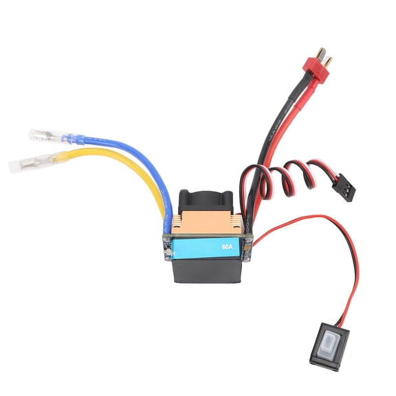 BIMZUC 480A Brushed ESC Electronic Speed Controller with 5V/3A BEC Support 2-3S LiPo Waterproof for 1/10 Scale RC Car Boat Upgrades (1.6x1.1x1.4 in / 41x28x35 mm)