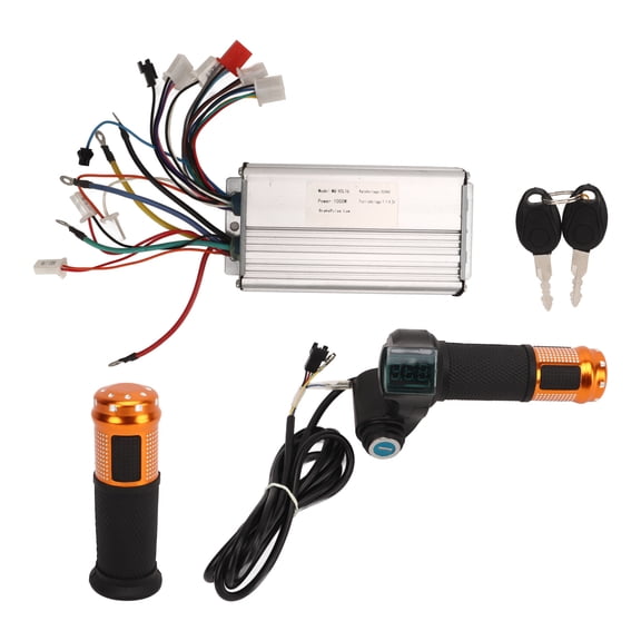 BIMZUC 48V 1000W Brushless Controller Electric Bike Conversion Kit, Gold Universal Throttle Grip, Lithium Battery Modification Set for Mountain Road Bikes (48 Volts / 1000 Watts)
