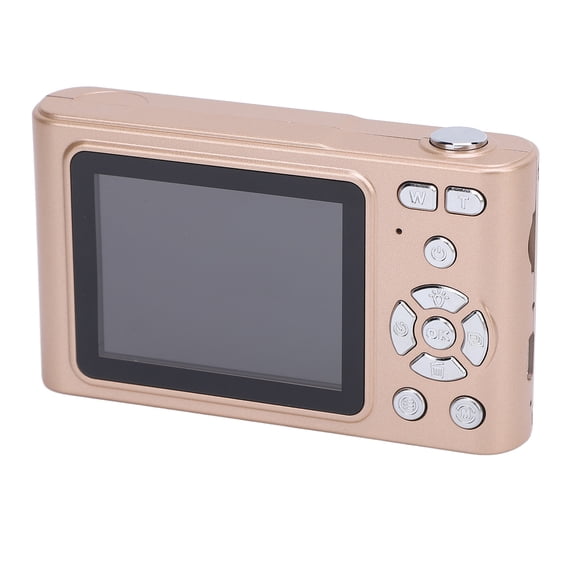 BIMZUC 4K Digital Camera 48MP 16x Zoom Compact Point and Shoot Vlogging Camera for Travel Students Beginners with 2.4 inches / 6.1 cm IPS Screen Anti Shake Video Recording Built-in Flash Gold