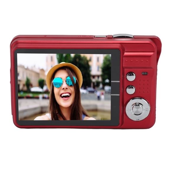 BIMZUC 4K Digital Camera 48MP HD 2.7 Inches / 6.8 cm Screen 8X Zoom Autofocus Auto Beauty Anti Shake Travel Pocket Camera for Teens Kids Red