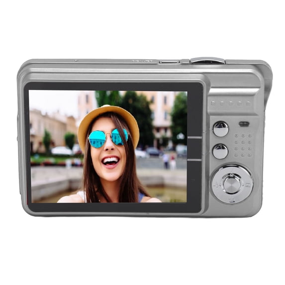 BIMZUC 4K Digital Camera 48MP HD 2.7 Inches / 6.8 cm Screen 8X Zoom Autofocus Auto Beauty Anti Shake Travel Pocket Camera for Teens Kids Silver