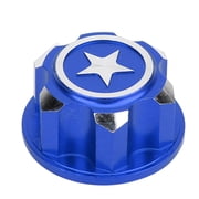 BIMZUC 4PCS Aluminium Alloy Metal 17mm 0.67 inch Hex Wheel Mount Nuts Set Fit for X MAXX Summit RC Car Mazarine Blue Replacement Parts Upgrades Accessories for Hobbyists