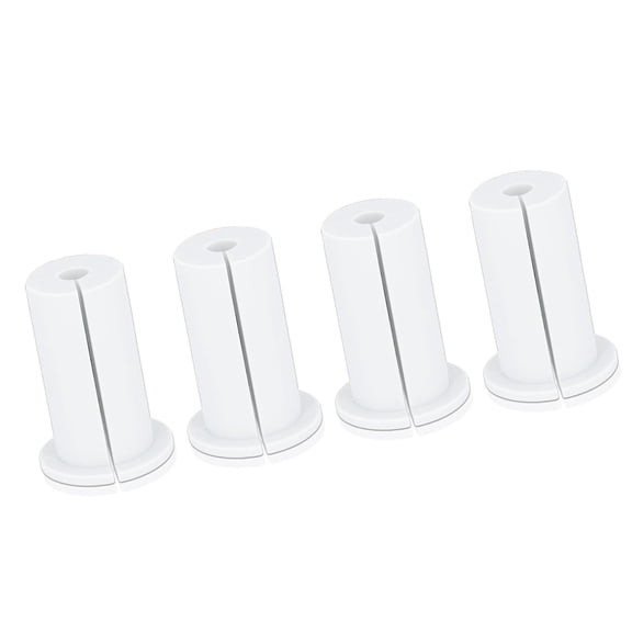 BIMZUC 4PCS Ethernet Cable Grommet 1 Inch / 25.4 mm Rubber Cable Wall Pass Through Bushing Kit for Home and Outdoors, Premium Wire Routing Wall Grommets for Fast Installation, White