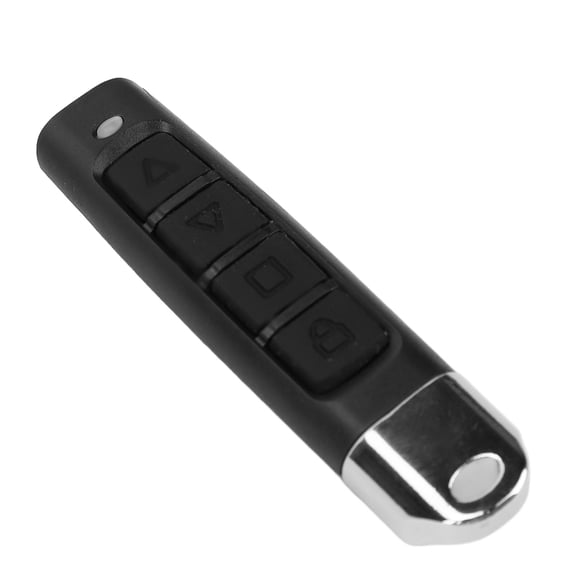 BIMZUC 4Pcs Garage Door Remote Control 433.92MHz Handheld Door Transmitter Replacement with Built-in Battery for Home Warehouse Alarm Systems and Sunroof Lights (Black, 3.94 in / 10 cm)