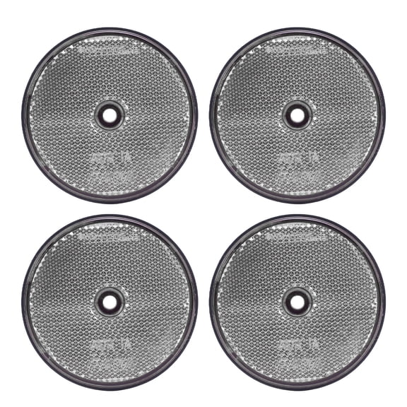 BIMZUC 4Pcs Safety Reflectors Round 72mm Dia 2.83 Inches with Screws for Mailboxes Driveway Tunnels Post Cars Trailers Universal Fitment Pack of 12 Pieces White