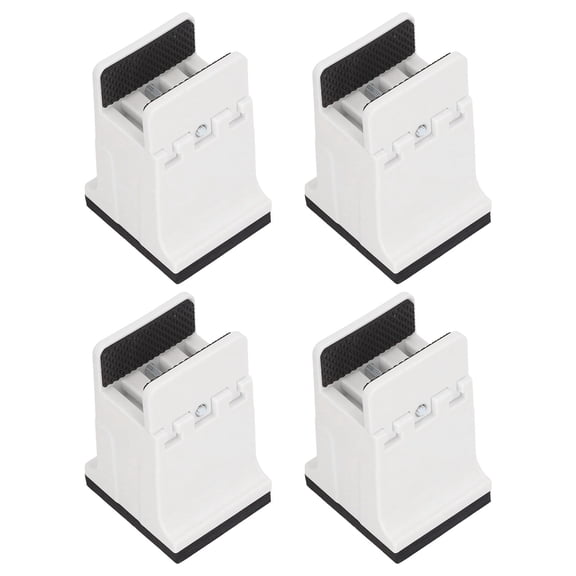 BIMZUC 4pcs Adjustable Furniture Risers with Screw Clamp Rubber Bed Couch Risers for Heavy Duty Furniture Bed Table Chair Height Extension Heavy Duty Lift Braces, White (2.5 inches / 6.35 cm)