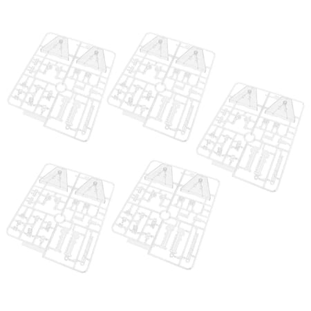 BIMZUC 5 Pack Action Figure Stand Set Easy Assemble Support Base for 1/144 SD BB RG HG Model Display Holder Transparent