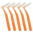thumbnail image 1 of BIMZUC 5‑Pack L‑Shaped Interdental Brushes – Flexible, Flat‑Wire Design for Braces, Orthodontics & Daily Plaque Removal – Orange, 1 of 7