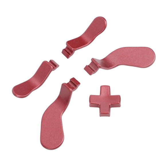 BIMZUC 5 Pcs Controller Paddle and D Pad Precise Fit Stainless Steel D Pad Paddles Replacement for Elite Series 2 and Core Red