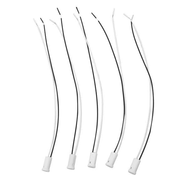 BIMZUC 5 Pieces Halogen Bulb Holder High Temperature Resistant G4 LED Bulb Socket Ceramic Lamp Base Extension Extender with Wire for Home Lighting Upgrades, 4.72 inches / 12 cm