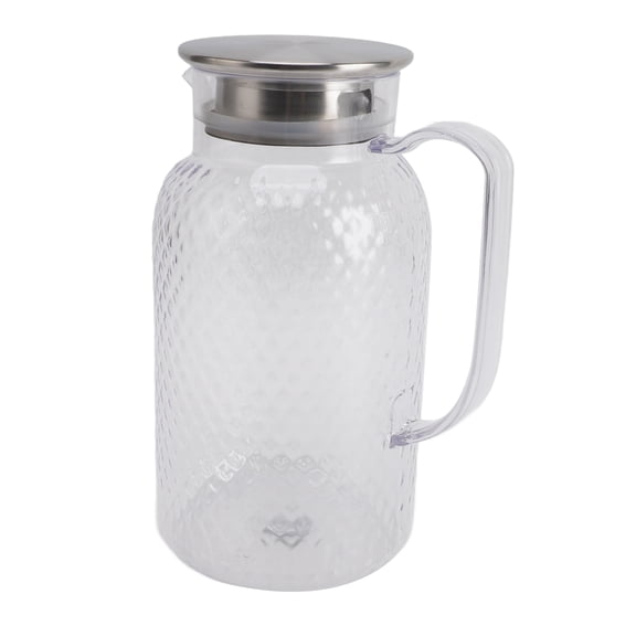 BIMZUC 50.7 oz / 1500ml Clear Acrylic Water Pitcher with Handle, Polka Dot Heat Resistant Jug for Milk & Fruit Juice