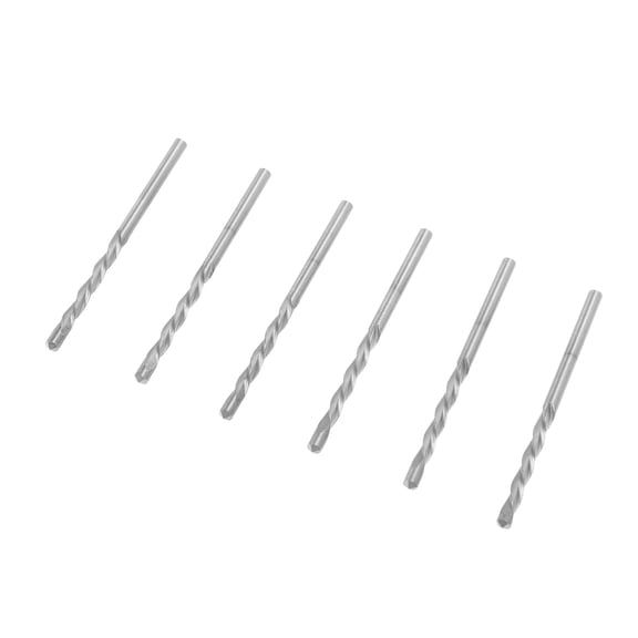 BIMZUC 50 PCS 1/8 Inch High Speed Steel Twist Drill Bits Set for Wood and Plastic Cutting, Silver (2.36 inches / 6 cm)