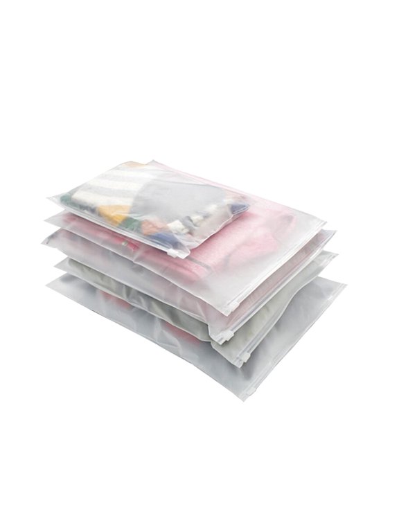 50 Pack Large Clear Poly Bags Zipper Plastic Resealable Storage Pouch for T-Shirts Clothes Make up Shipping, 11.81 x 15.75 inches / 30 x 40 cm