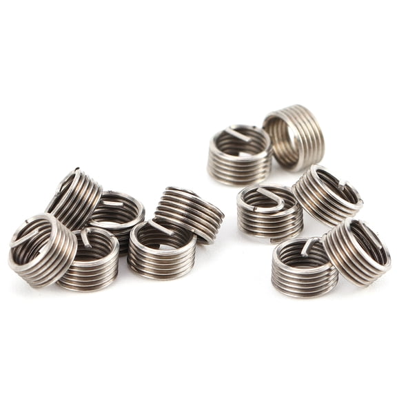 BIMZUC 50-Piece M6x0.65x1D Thread Repair Insert Kit 304 Stainless Steel Hardware Threaded Inserts (6mm / 0.24 inches length)