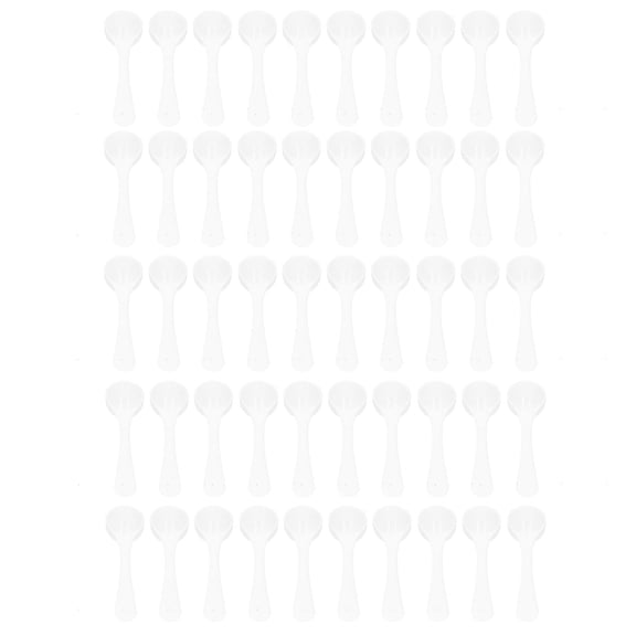 BIMZUC 50PCS 5ml Plastic Measuring Spoon Set for Fertilizer and Medicine Powder - Premium Gardening Tool Accessory for Accurate Nutrient Delivery (3.7 inches / 9.5 cm)