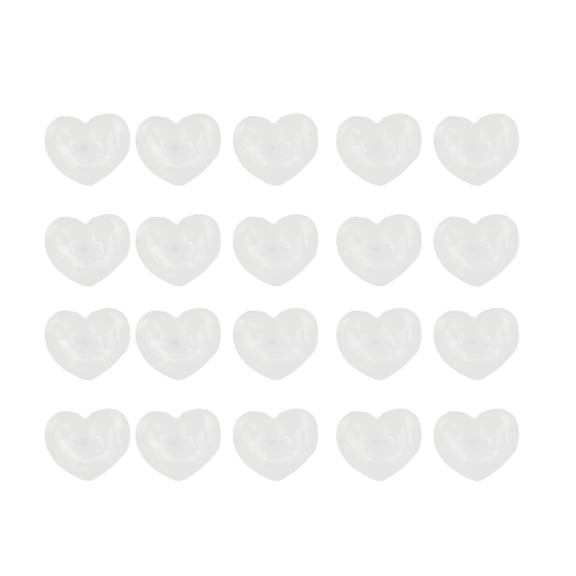 BIMZUC 50Pcs Glass Nail Polish Color Card Heart Shaped Safe Glass Color Display Nail Art Display Card For Nail Art Salon Professional Practice Chart Tools, 3.54 Inches / 9.0 cm