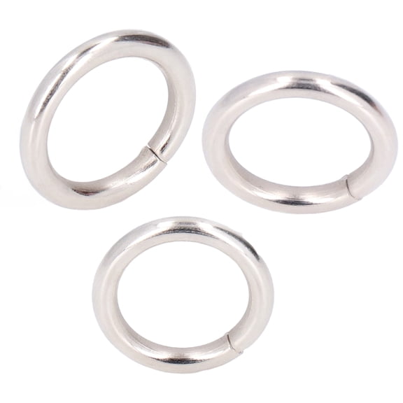 BIMZUC 50Pcs Metal Rings Durable O Rings for Bag Clothes Leathercraft, Silver, 0.59 inches / 15 mm
