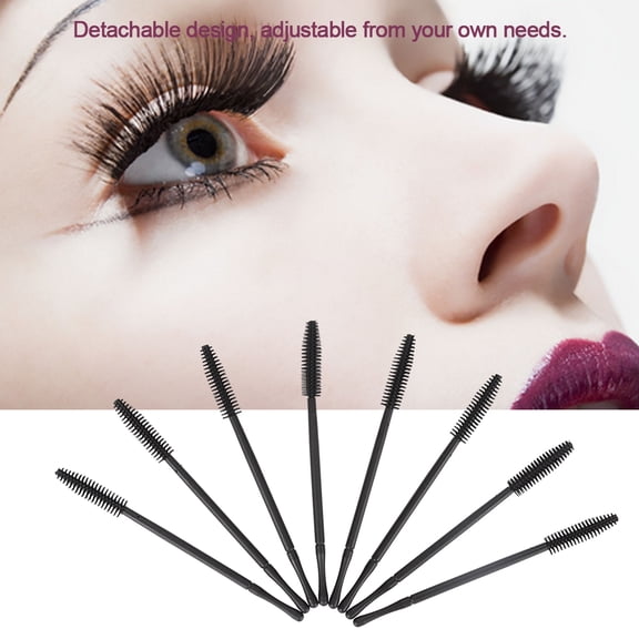 BIMZUC 50pcs Silicone Eyelash Brush Disposable Mascara Applicator Black Tower Type Comb [cite: 6, 7]
