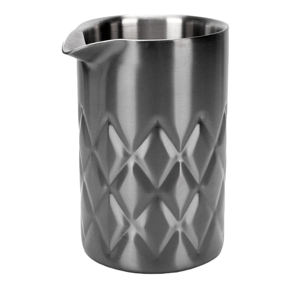 BIMZUC 540ml Double‑Walled Stainless Steel Mixing Glass – 304 Steel, 3.94”×5.51” Pitcher with Pour Spout, Ideal for Bartenders & Cocktail Lovers