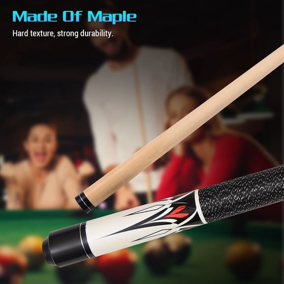 BIMZUC 57.9in / 147cm Maple Wood Double-Section Billiard Pool Stick, 13mm Big Head Tip Fancy Nine-Ball Cue, Non-Slip Grip for Black Eight Table Games, Premium High-End Cue for Adults