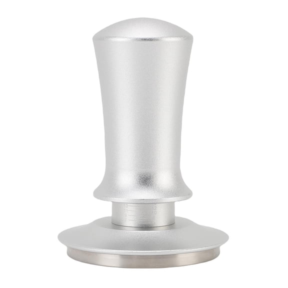 BIMZUC 58mm 304 Stainless Steel Coffee Tamper with Constant Pressure, Auto Height & Scale Adjustment – Durable Silver Hammer for Perfect Espresso