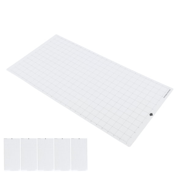 BIMZUC 5PCS 24x12 Inches / 61x30.5 cm Adhesive PVC Cutting Mat Transparent High Elasticity Grid Anti Slip Self Healing Craft Mat for Construction Paper Sewing & Quilting Projects [cite: 1, 7, 8, 11]