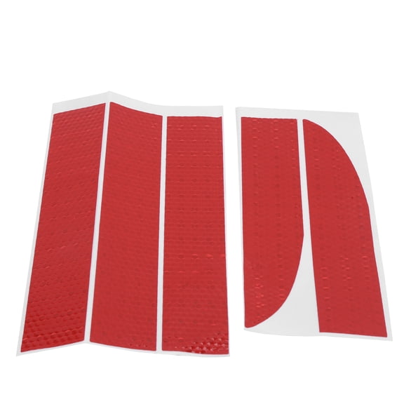 BIMZUC 5PCS Strong Reflective Stripe Sticker High Intensity Night Visibility Universal Waterproof Red (7.87 inches / 20 cm)
