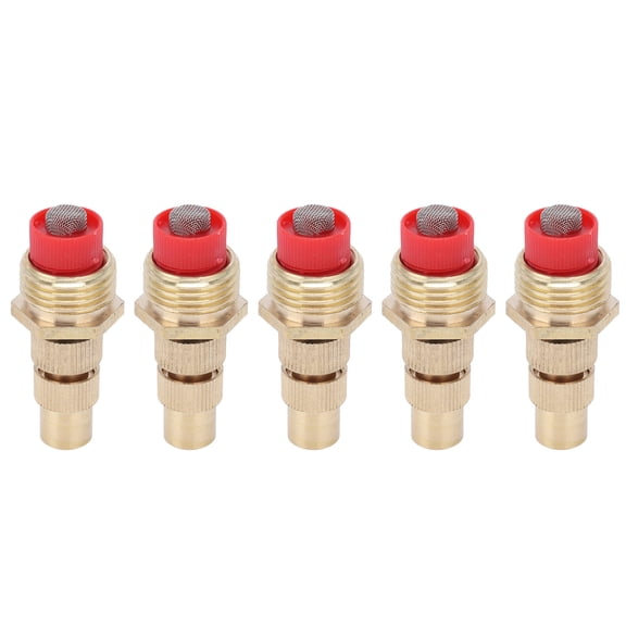 BIMZUC 5Pcs Brass Atomizing Sprayer Nozzle with Filter Screen, Adjustable G1/2 Male Thread Watering Nozzle for Garden Lawn Irrigation and Cooling (2 inches / 5.2 cm)