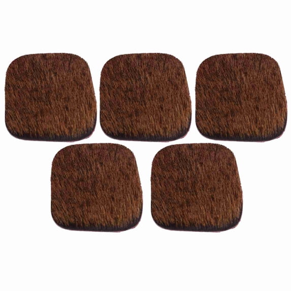 BIMZUC 5pcs Archery Arrow Rest Adhesive Silent Bow Stick Plate Premium Cowhide Leather Outdoor Target Shooting Accessories Universal Replacement For Recurve Bows Brown