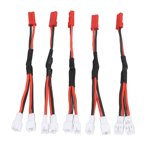 BIMZUC 5pcs JST to PH 2.0 Connector RC Motor ESC Power Motor Conversion Plug 22AWG Extension Connecting Wire JST Male to 2PH 2.0 Female