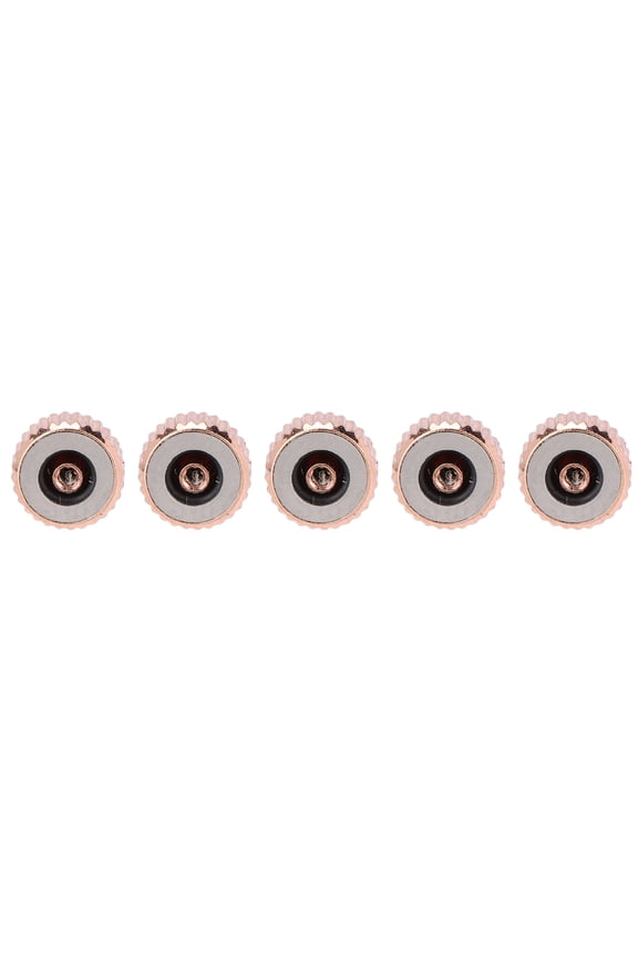 5pcs Rose Gold Watch Crown Spare Parts, Crown Replacement Tool Kits for Quartz Mechanical Watch, 3mm Flat Small Hole Watchmaker Repair Accessories (5 Pieces)
