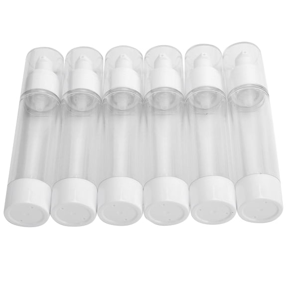BIMZUC 6-Pack Empty Lotion Dispenser Bottles Refillable Vacuum Pump Travel Containers 50ml, Clear