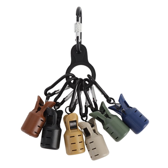 BIMZUC 6 Pcs Squid Hooks Cover with Screwgate Clip Protective Jig Hook Protector for Outdoor Style 2, M Size (1.5 inches / 3.8 cm)