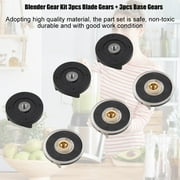 BIMZUC 6-Piece Rubber Blade and Base Gear Replacement Kit for Blenders and Juicers, 1.34 in / 3.4 cm Base Diameter, Durable Metal and Plastic Construction