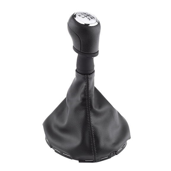 BIMZUC 6 Speed Car Gear Shift Knob Gaiter Boot Kit For Transporter T5 T6 2003-2011 Black Synthetic Leather Replacement
