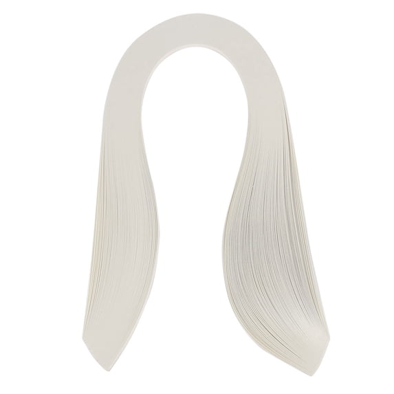 BIMZUC 600 Stripes DIY Quilling Paper 3mm Width Pure Color Origami Paper Hand Craft (Ivory White) 15.3 inches / 38.8 cm