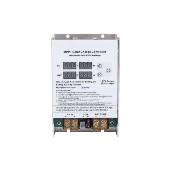 BIMZUC 600W MPPT Solar Charge Controller Boost Regulator, High Efficiency LED Display for 24V 36V 48V 60V 72V Systems, Perfect for Electric Golf Cart Modification, 4.7 inches / 12 cm