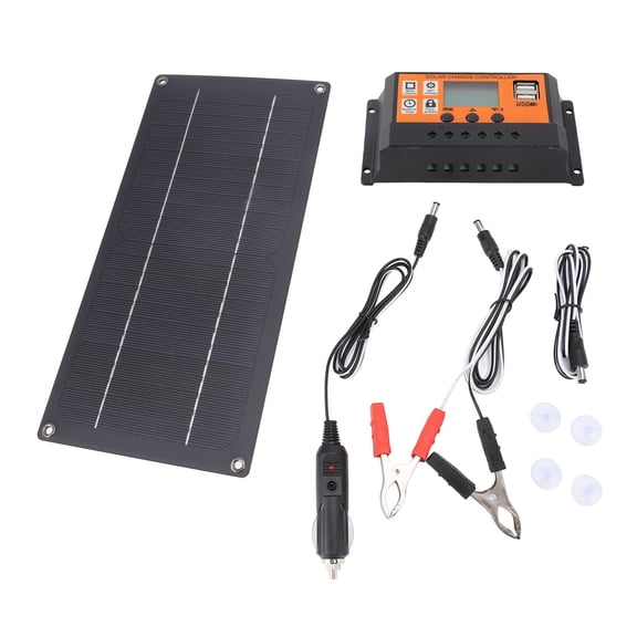 BIMZUC 60W Solar Panel Controller Kit, 18V Battery Charger with 100A PWM Controller for RV, Boat, Camping (60 Watts / 18.28 Volts)