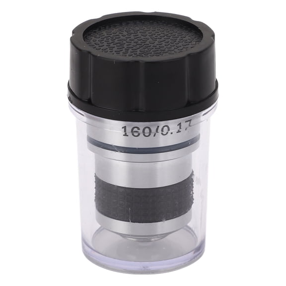BIMZUC 60X Biological Microscope Achromatic Objective Lens, RMS Thread 185 Optical Glass, Brass and Stainless Steel Replacement Part, Fits Most Professional Microscopes (13.00 cm / 5.12 inches)