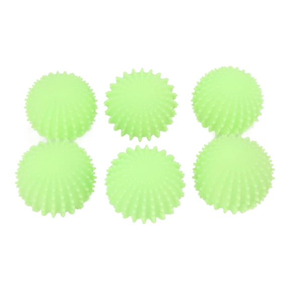 BIMZUC 6Pcs PVC Reusable Laundry Dryer Balls Non-Toxic Fabric Softener Balls for Washing Machine Clothing Cleaning Tools Reduces Static Cling and Drying Time, 6.5 oz / 185 g