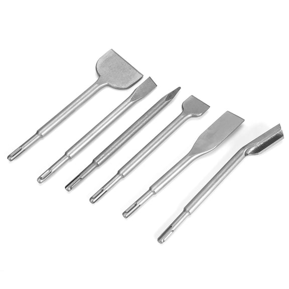 BIMZUC 6pcs Rotary Hammer SDS Plus Drill Chisel Set Concrete Wall Drilling Tool