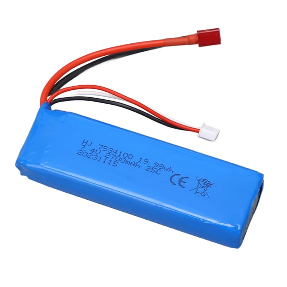 BIMZUC 7.4V 2700mAh High Capacity Li Po Radio Control Vehicle Replacement Battery For RadioMaster TX16S TX18S Transmitters Overcharge Short Circuit Protection Lightweight 4.5 oz / 128 g 1 Pack