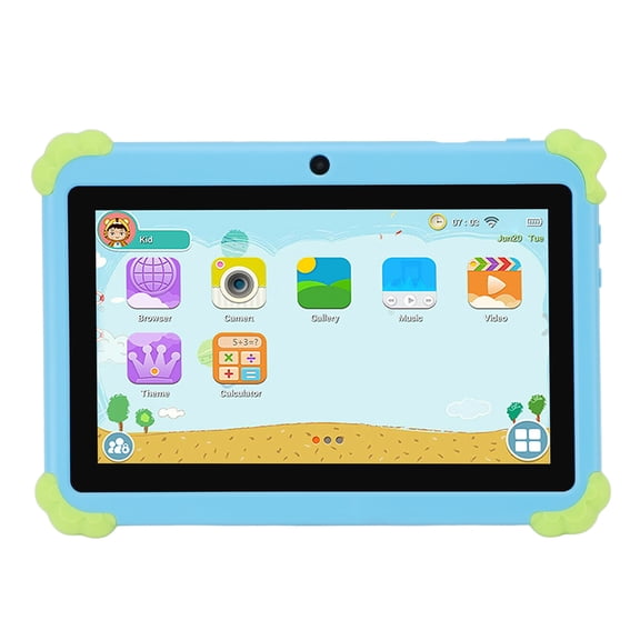 BIMZUC 7 Inch Android 7.0 Tablet with Protective Case Stand, 1GB RAM 16GB Storage, 1024x600 HD Touch Screen, Dual Camera 2MP Front 5MP Rear, Wi-Fi Bluetooth Enabled Built-in 3000mAh Battery Blue