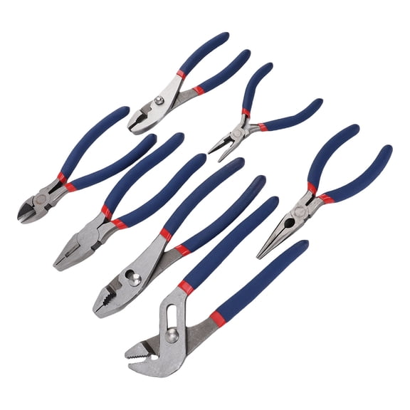 BIMZUC 7 Piece Steel Pliers Tool Set for Car Repair DIY Includes Diagonal Slip Joint Long Nose (9.06 inches / 23 cm)