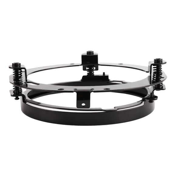 BIMZUC 7 inches / 17.78 cm Round Headlight Mount Bracket Front Light Holder Fixing Base Assembly Fit for Jeep Wrangler JK Harley Touring Models Direct Replacement Upgrade Accessory Black