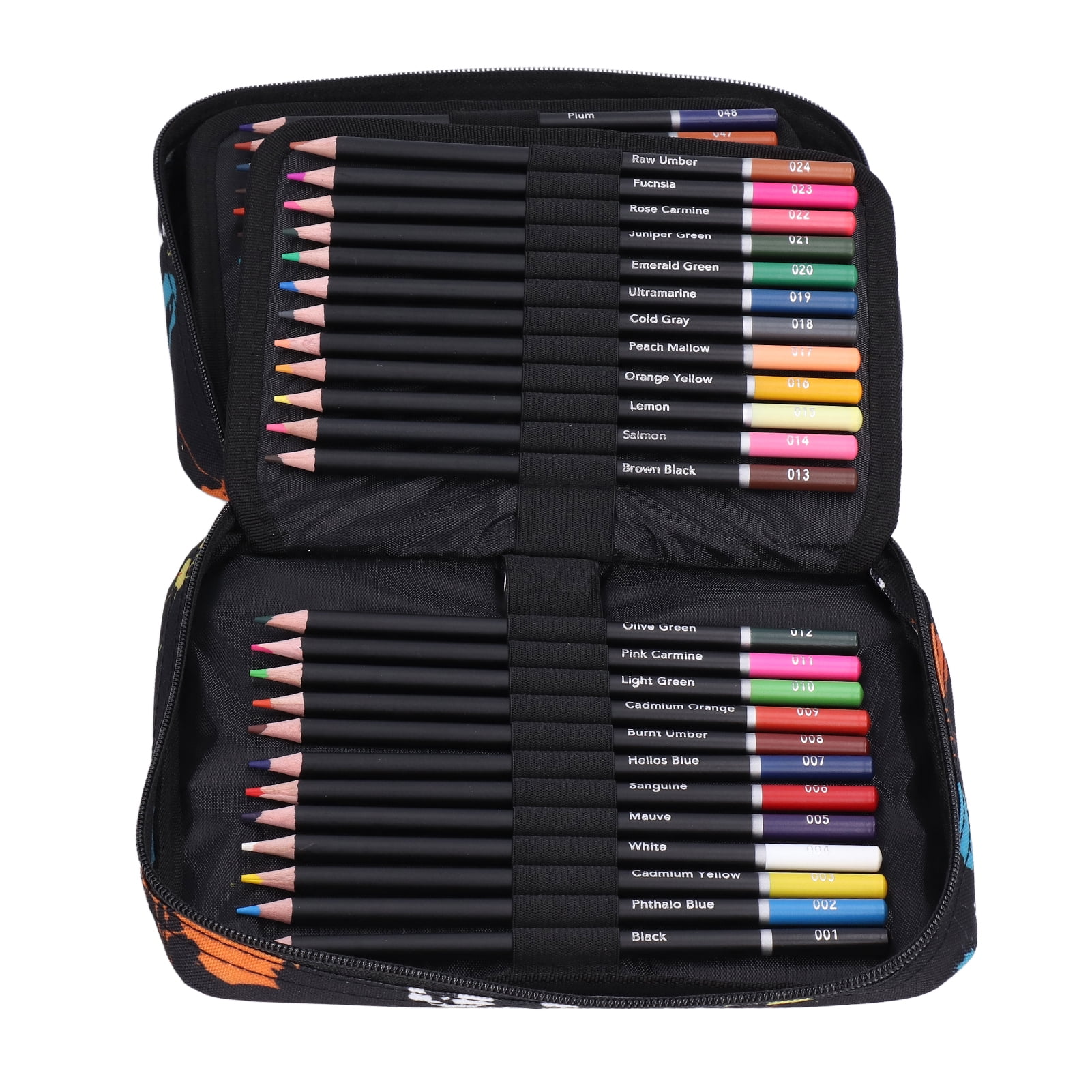BIMZUC 72 Colored Pencils Zipper Case Set Quality Soft Core Colored Leads with Refill Extender Pencil Sharpener Complete 74-Piece Art Set for Drawing Painting Adult Coloring Books